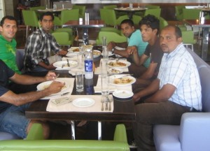 BFA Coaches- From far Naresh (Blue), Rafiq, Seby