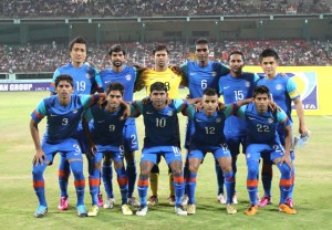 India's starting line-up against Palestine.