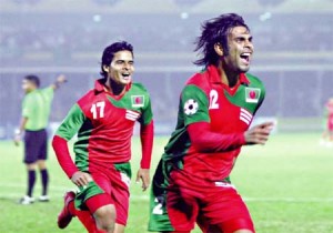 The Bangladesh football team hoping for an upset against India in SAFF 2013