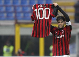 Kaka hits century for Milan