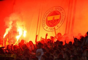 KFY displaying a classic Fenerbahce Flag