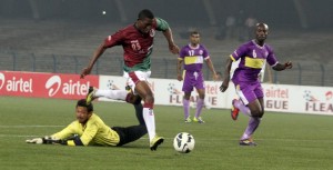 Debnath in action against Mohun Bagan.