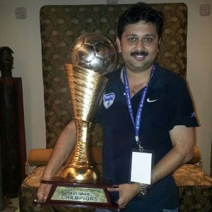 Mandar with the coveted trophy