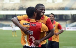 Ranti Martins after scoring his second-c-Kingfisher east bengal fanpage fb