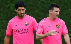 Suarez is expected to partner Lionel Messi for the first time at the bernabeu
