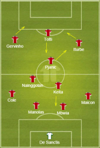 The mobile trident upfront is likely to cause plenty of trouble for the Juventus backline