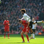 Fellaini using his physicality against Liverpool's Jordan Henderson