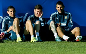 Argentina national soccer team training session