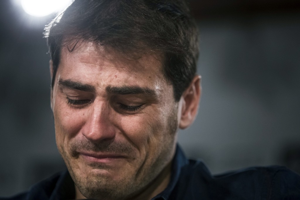 Iker Casillas broke down during his farewell speech at Real Madrid