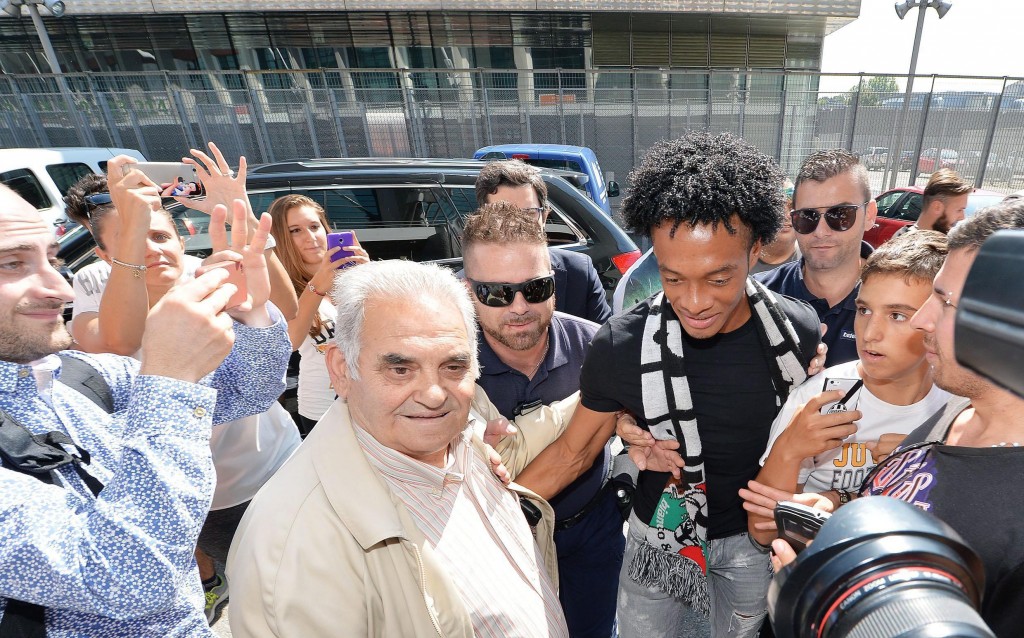 Soccer: Juan Cuadrado of Juventus in Turin