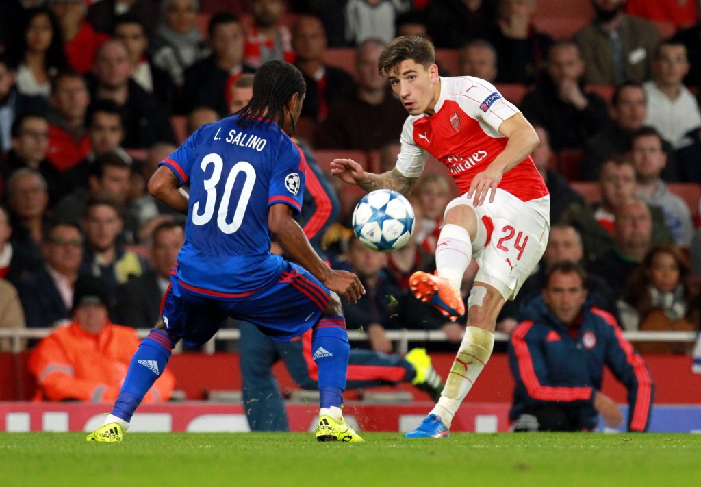 Hector Bellerin has become a key player in the Gunners' first team setup and Arsene Wenger would be hoping he is able to keep the young star at the club despite interest from Barcelona and Manchester City (Picture Courtesy - AFP/Getty Images)