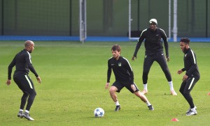 Manchester City training.