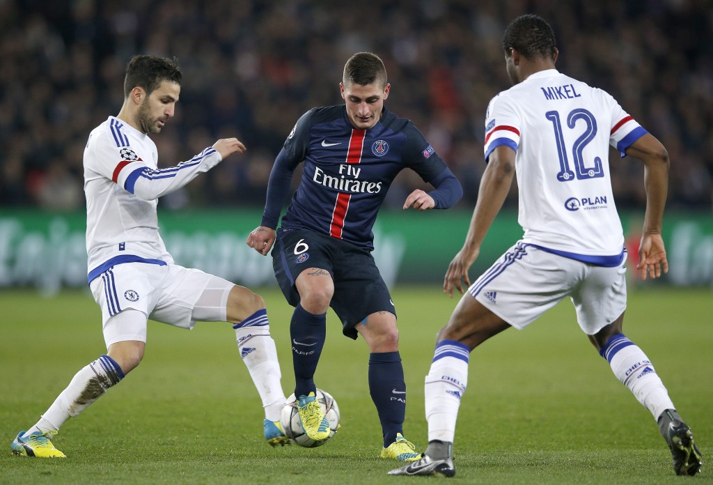 From one Blues to another? Chelsea have been heavily linked with Verratti. (Picture Courtesy - AFP/Getty Images)