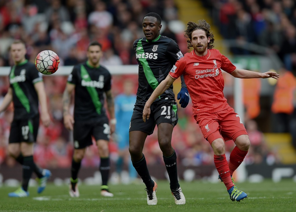 Joe Allen might soon be playing for the other side in the same fixture this coming season with Liverpool reportedly accepting a £13m bid from Stoke City. (Picture Courtesy - AFP/Getty Images)