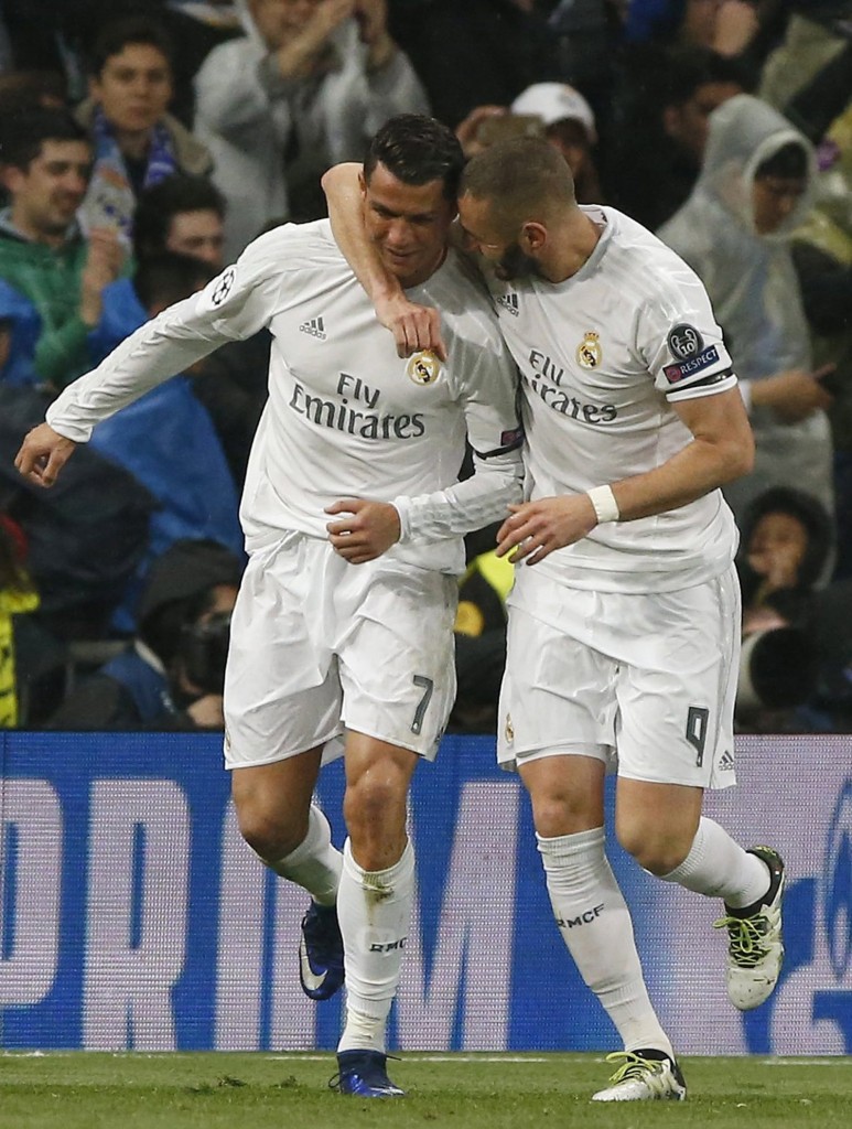 Real Madrid will be without the prolific Cristiano Ronaldo and Karim Benzema.EPA/JJ GUILLEN