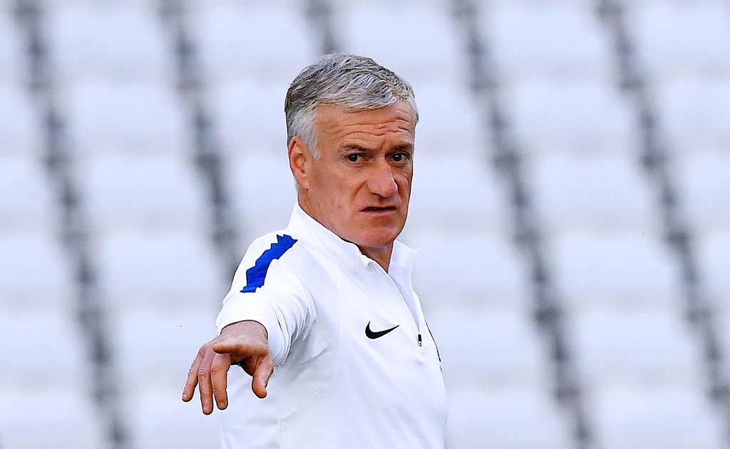 France's coach Didier Deschamps gestures during a training session at the Velodrome stadium in Marseille, on June 14, 2016 on the eve of their Euro 2016 football match against Albania. / AFP / FRANCK FIFE (Photo credit should read FRANCK FIFE/AFP/Getty Images)