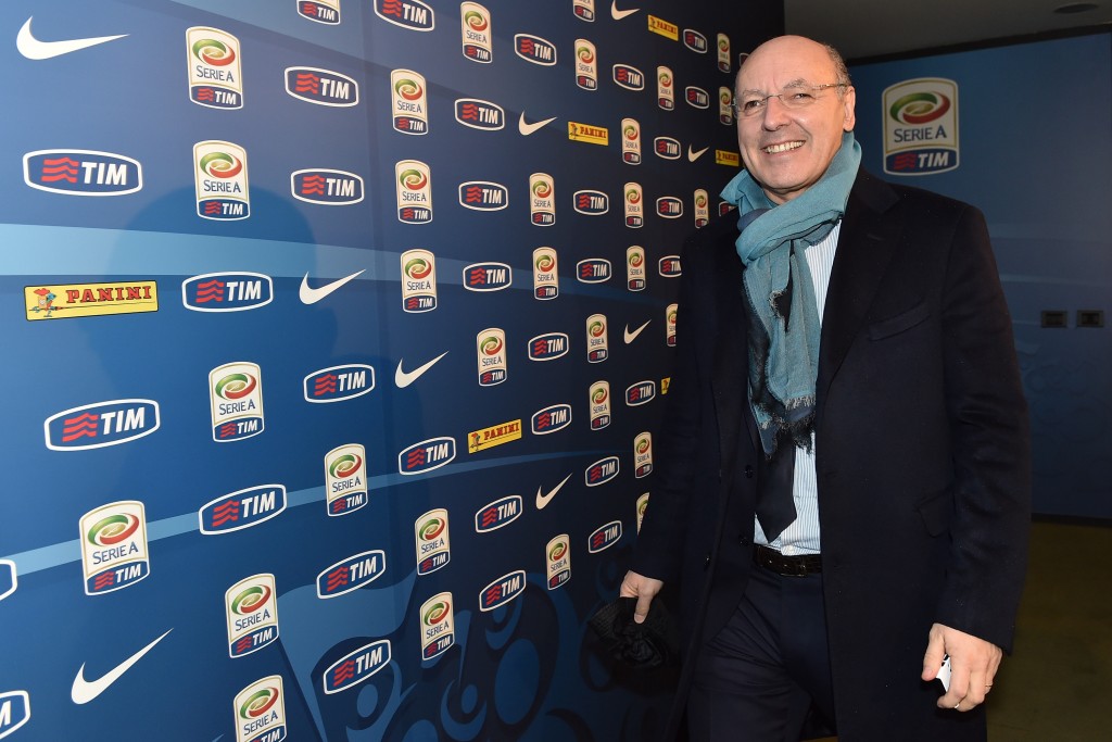 MILAN, ITALY - DECEMBER 16: Giuseppe Marotta general manager of Juventus FC attends a meeting of Serie A coaches on December 16, 2014 in Milan, Italy. (Photo by Valerio Pennicino/Getty Images)
