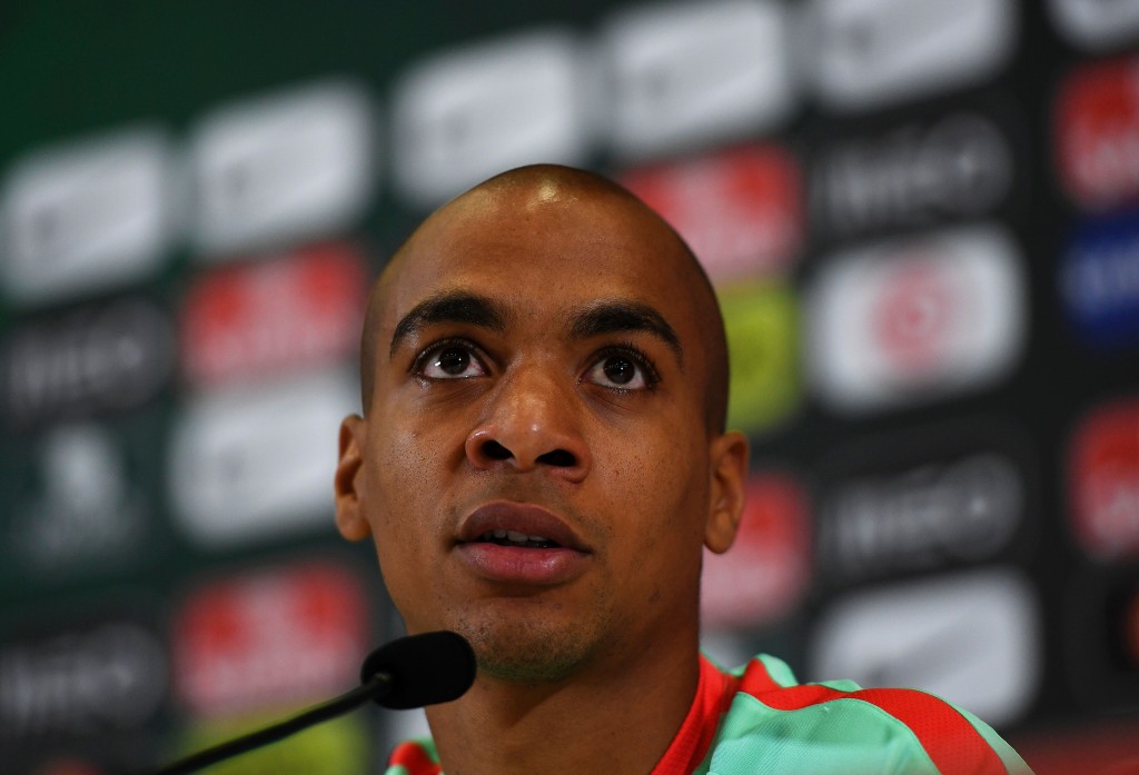 Portugal's midfielder Joao Mario holds a press conference at the team's training ground in Marcoussis, south of Paris, on July 8, 2016, ahead of their Euro 2016 final football match against France. / AFP / FRANCISCO LEONG (Photo credit should read FRANCISCO LEONG/AFP/Getty Images)