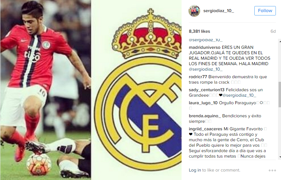 Picture Courtesy - Sergio Diaz's official Instagram Account 