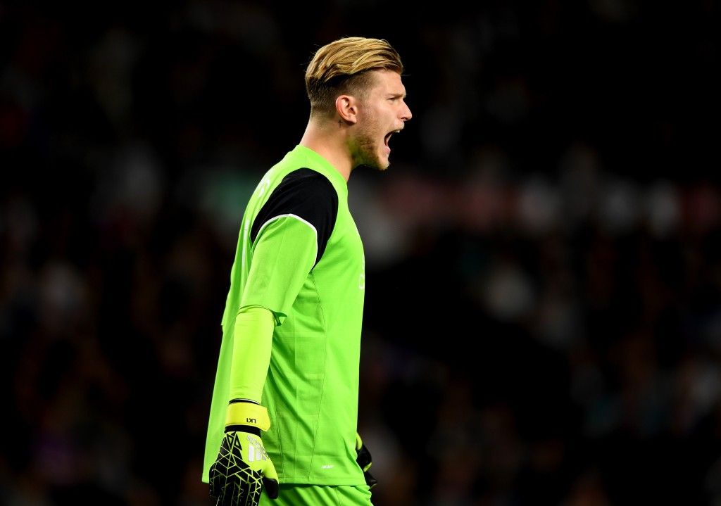DERBY, ENGLAND - SEPTEMBER 20: Loris Karius of Liverpool looks on during the EFL Cup Third Round match between Derby County and Liverpool at iPro Stadium on September 20, 2016 in Derby, England. (Photo by Gareth Copley/Getty Images)