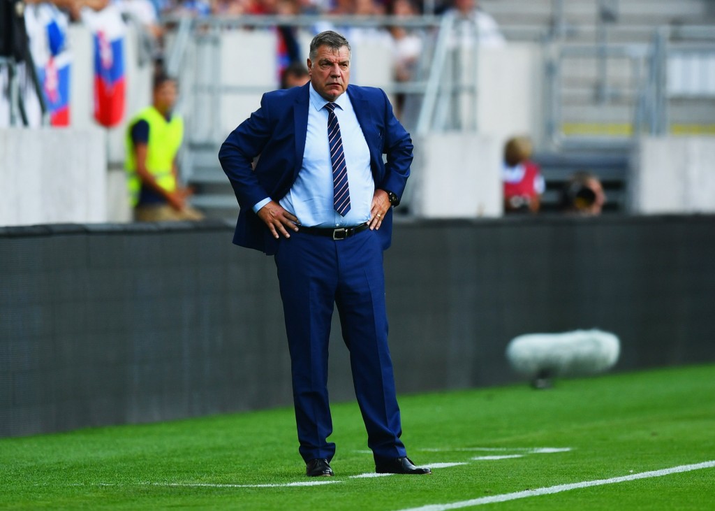 TRNAVA, SLOVAKIA - SEPTEMBER 04: Sam Allardyce manager of England looks on from the touchline during the 2018 FIFA World Cup Group F qualifying match between Slovakia and England at City Arena on September 4, 2016 in Trnava, Slovakia. (Photo by Dan Mullan/Getty Images)