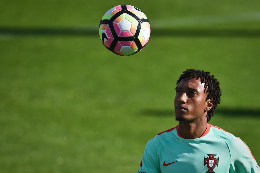 Portugal's forward Gelson Martins eyes the ball during a training session at "Cidade do Futebol" (Football City) training camp in Oeiras, outskirts of Lisbon on October 6, 2016 on the eve of the FIFA World Cup Russia 2018 qualifier match Portugal vs Andorra. / AFP / PATRICIA DE MELO MOREIRA (Photo credit should read PATRICIA DE MELO MOREIRA/AFP/Getty Images)