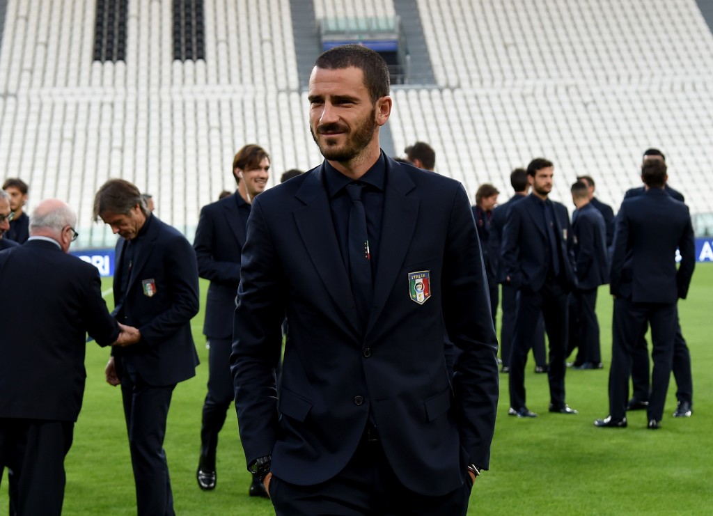 TURIN, ITALY - OCTOBER 05: Leonardo Bonucci of Italy attends prior to the press conference at Juventus Stadium on October 5, 2016 in Turin, Italy. (Photo by Claudio Villa/Getty Images)