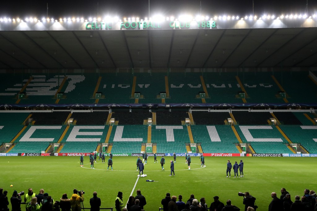 GLASGOW, SCOTLAND - NOVEMBER 22: A general overview of the stadium during the FC Barcelona training session at Celtic Park Stadium on November 22, 2016 in Glasgow, Scotland. (Photo by Ian MacNicol/Getty Images)