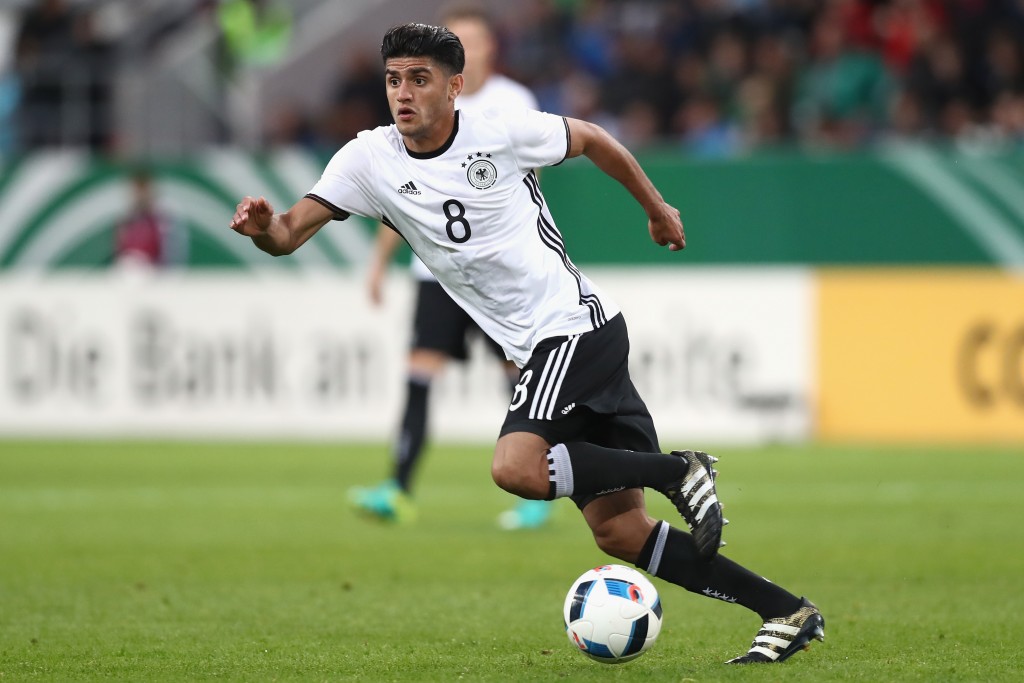 INGOLSTADT, GERMANY - OCTOBER 07: Mahmoud Dahoud of Germany runs with the ball during the 2017 UEFA European U21 Championships Qualifier between Germany and Russia at Audi Sportpark on October 7, 2016 in Ingolstadt, Germany. (Photo by Alexander Hassenstein/Bongarts/Getty Images)