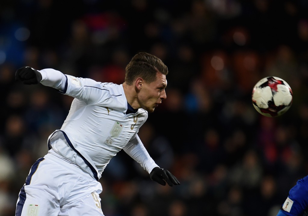 VADUZ, LIECHTENSTEIN - NOVEMBER 12: Andrea Belotti of Italy in action during the FIFA World Cup 2018 group G Qualifiers football match beetween Liechtenstein and Italy at the Rheinpark Stadion on November 12, 2016 in Vaduz, Liechtenstein. (Photo by Claudio Villa/Getty Images)