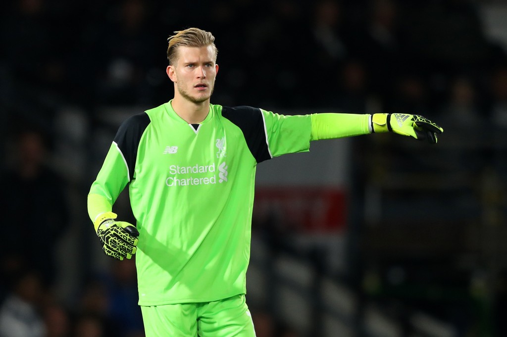 DERBY, ENGLAND - SEPTEMBER 20: Loris Karius of Liverpool in action during the EFL Cup Third Round match between Derby County and Liverpool at iPro Stadium on September 20, 2016 in Derby, England. (Photo by Richard Heathcote/Getty Images)
