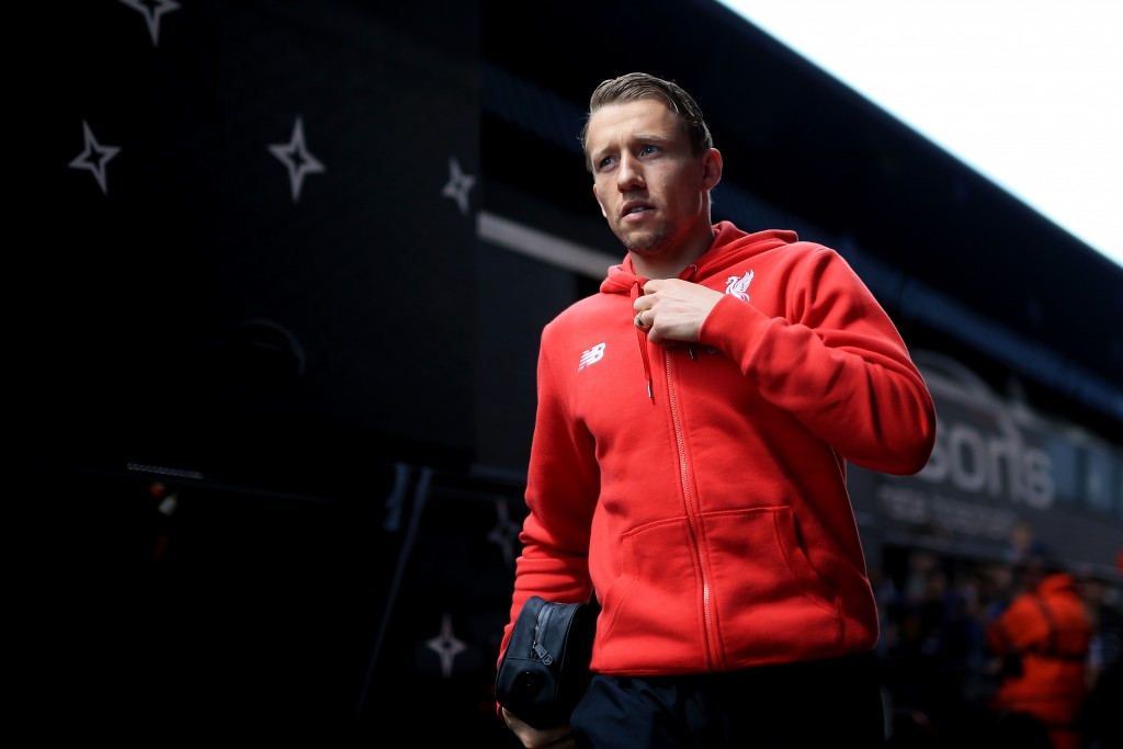 WEST BROMWICH, ENGLAND - MAY 15: Lucas Leiva of Liverpool arrives for the Barclays Premier League match between West Bromwich Albion and Liverpool at The Hawthorns on May 15, 2016 in West Bromwich, England.