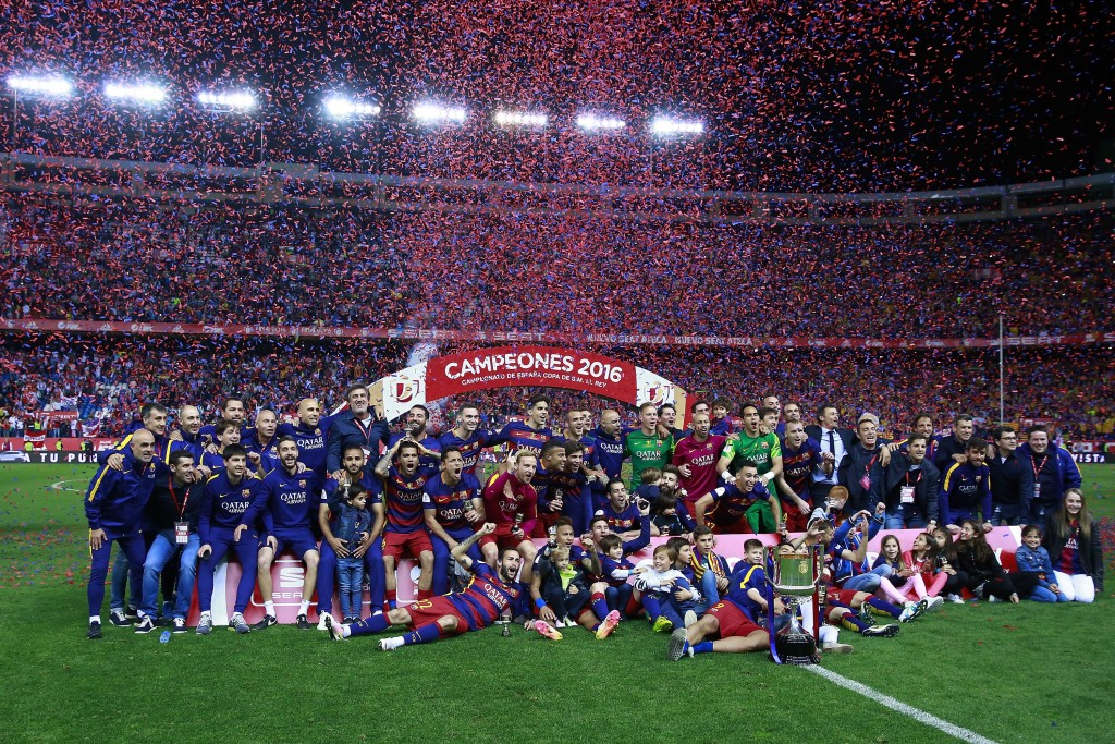 An eighth double - A gritty performance saw Barcelona win their 28th Copa Del Rey title. (Photo by Gonzalo Arroyo Moreno/Getty Images)