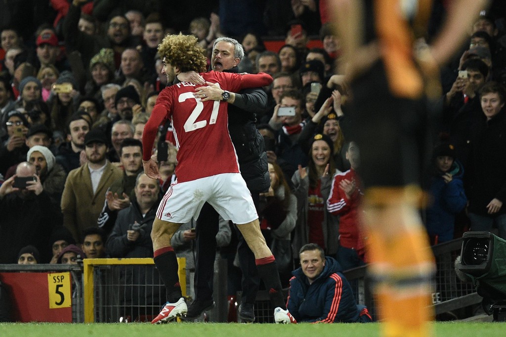 You're staying - Manchester United have extended Marouane Fellaini's contract. (Photo courtesy - Oli Scarff/AFP/Getty Images)