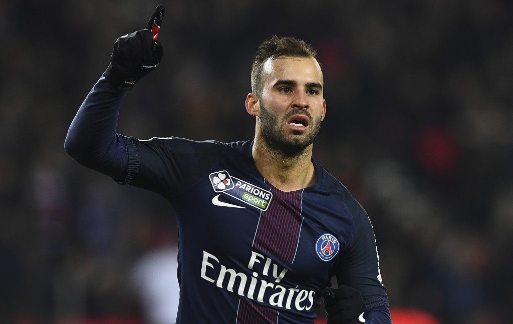 Paris Saint-Germain's Spanish forward Rodriguez Jese celebrates after scoring a goal during the French League Cup football match between Paris Saint-Germain (PSG) and Lille (LOSC) at the Parc des Princes stadium in Paris on December 14, 2016. / AFP / FRANCK FIFE (Photo credit should read FRANCK FIFE/AFP/Getty Images)