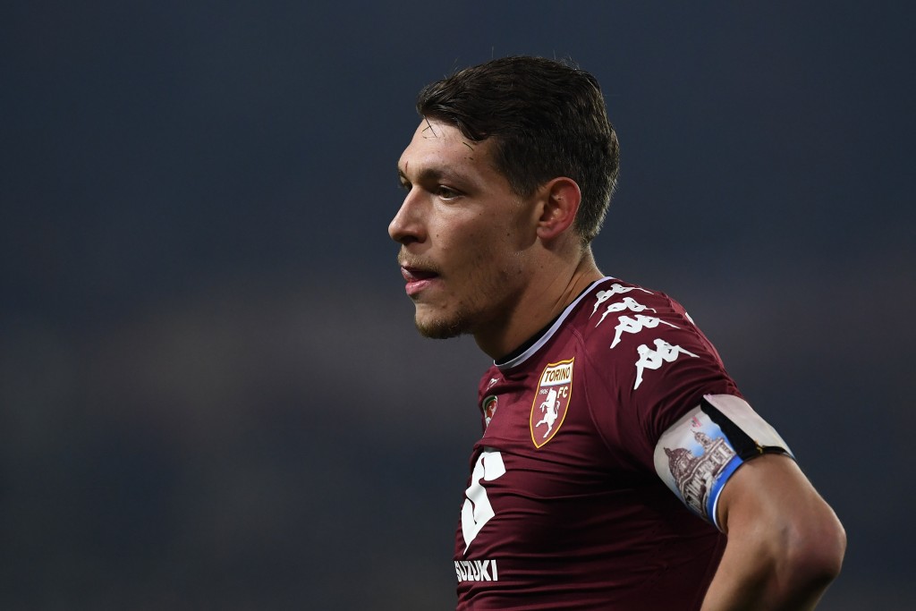 TURIN, ITALY - DECEMBER 22: Andrea Belotti of FC Torino looks on during the Serie A match between FC Torino and Genoa CFC at Stadio Olimpico di Torino on December 22, 2016 in Turin, Italy. (Photo by Valerio Pennicino/Getty Images)