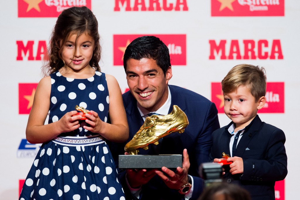 A golden year - Luis Suarez's goalscoring heroics saw them get his hands on the European Golden Boot as well as the Pichichi award. (Photo by Alex Caparros/Getty Images)