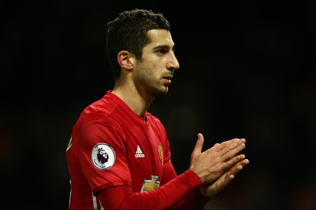 MANCHESTER, ENGLAND - DECEMBER 26: Henrikh Mkhitaryan of Manchester United applauds the fans following his team's 3-1 victory during the Premier League match between Manchester United and Sunderland at Old Trafford on December 26, 2016 in Manchester, England. (Photo by Jan Kruger/Getty Images)