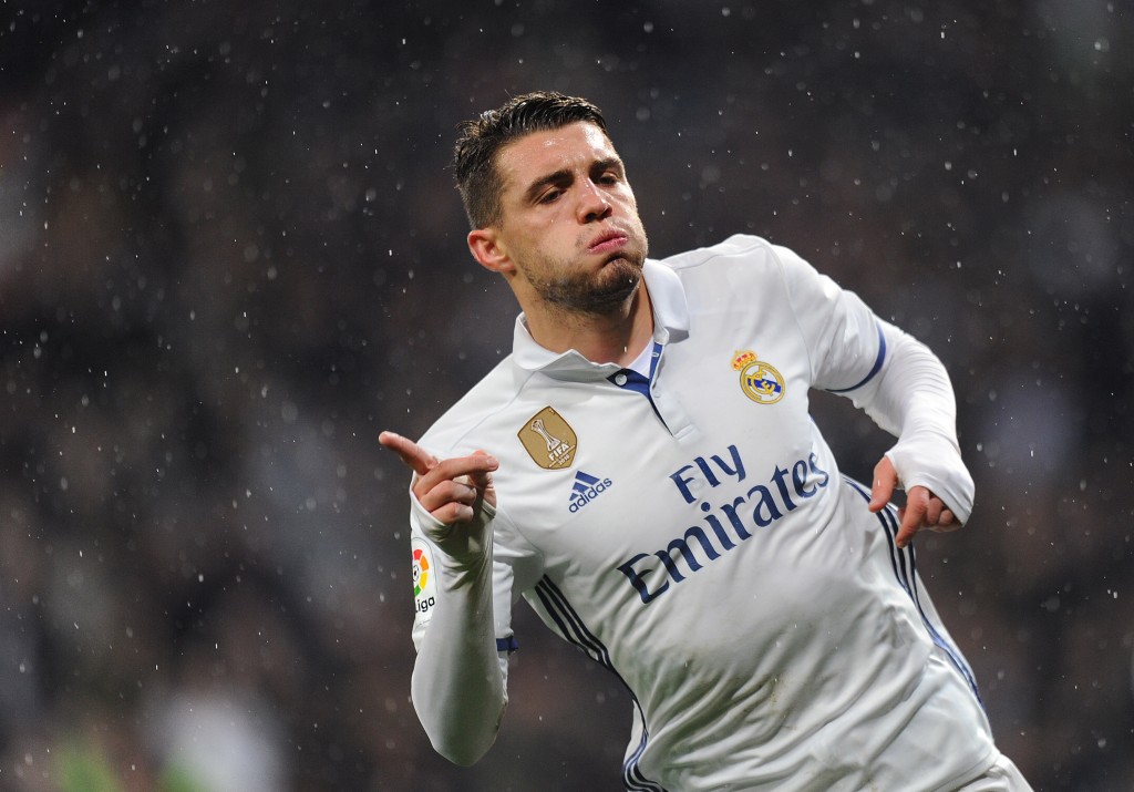 MADRID, SPAIN - JANUARY 29: Mateo Kovacic of Real Madrid celebrates after scoring Real's 1st during the La Liga match between Real Madrid CF and Real Sociedad de Futbol at the Bernabeu on January 29, 2017 in Madrid, Spain. (Photo by Denis Doyle/Getty Images)