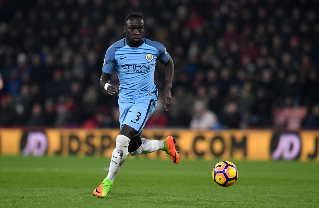 BOURNEMOUTH, ENGLAND - FEBRUARY 13: Manchester City player Bacary Sagna in action during the Premier League match between AFC Bournemouth and Manchester City at Vitality Stadium on February 13, 2017 in Bournemouth, England. (Photo by Stu Forster/Getty Images)