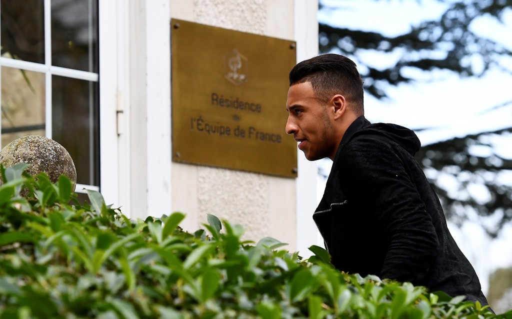 France's midfielder Corentin Tolisso arrives at the French national football team training base in Clairefontaine near Paris, on March 20, 2017, as part of the team's preparation for the upcoming World Cup 2018 qualifiers. / AFP PHOTO / FRANCK FIFE (Photo credit should read FRANCK FIFE/AFP/Getty Images)