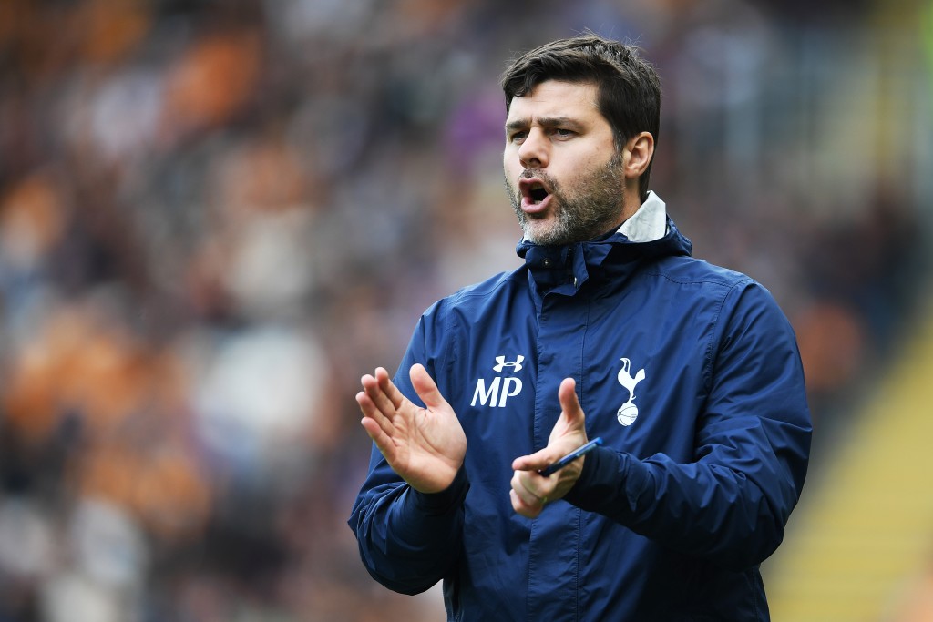 HULL, ENGLAND - MAY 21: Mauricio Pochettino, Manager of Tottenham Hotspur reacts during the Premier League match between Hull City and Tottenham Hotspur at the KC Stadium on May 21, 2017 in Hull, England. (Photo by Laurence Griffiths/Getty Images)