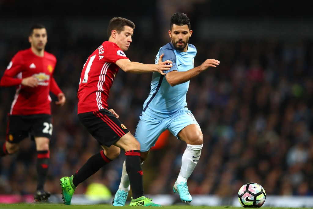 Could Herrera and Aguero be playing for the same team next year? (Photo courtesy - Clive Brunskill/Getty Images)