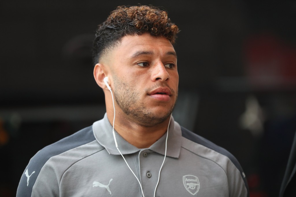 MIDDLESBROUGH, ENGLAND - APRIL 17: Alex Oxlade-Chamberlain of Arsenal arrives prior to the Premier League match between Middlesbrough and Arsenal at Riverside Stadium on April 17, 2017 in Middlesbrough, England. (Photo by Ian MacNicol/Getty Images)