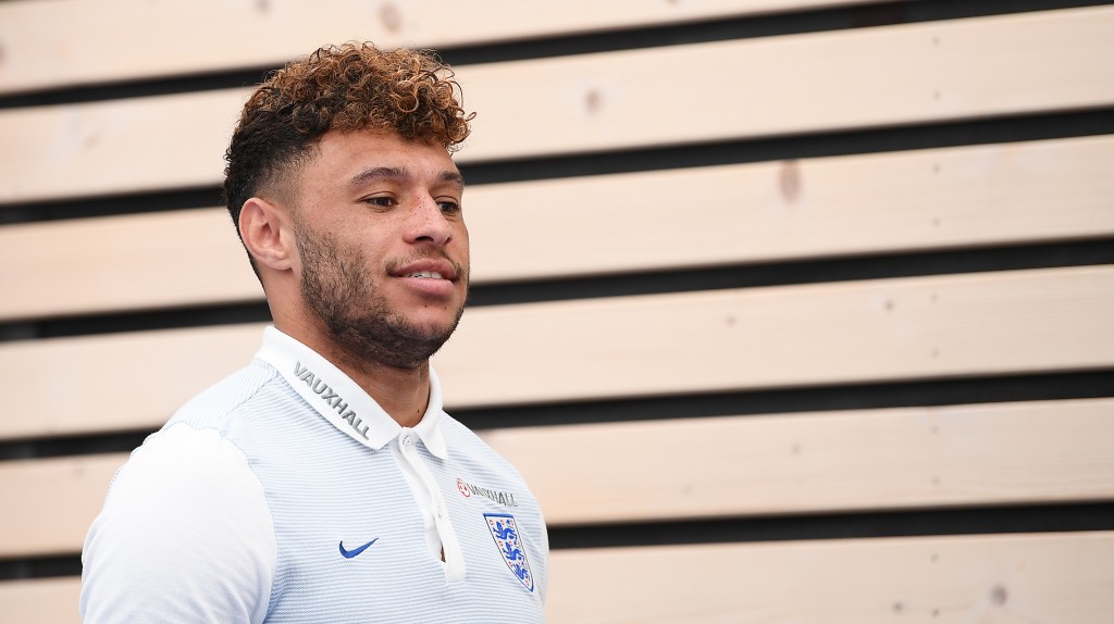 England's midfielder Alex Oxlade-Chamberlain arrives for a press conference in Croissy-sur-Seine on June 12, 2017 on the eve of a friendly football match against France. / AFP PHOTO / FRANCK FIFE (Photo credit should read FRANCK FIFE/AFP/Getty Images)