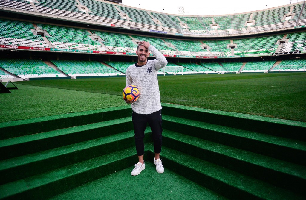 Betis' forward Dani Ceballos poses at the Benito Villamarin stadium, in Sevilla on February 8, 2017. Set to turn out at the Benito Villamarin Stadium again? (Photo by Cristina Quicler/AFP/Getty Images)