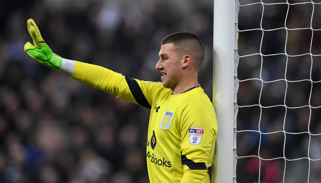 NEWCASTLE UPON TYNE, ENGLAND - FEBRUARY 20: Villa keeper Sam Johnstone in action during the Sky Bet Championship match between Newcastle United and Aston Villa at St James' Park on February 20, 2017 in Newcastle upon Tyne, England. (Photo by Stu Forster/Getty Images)