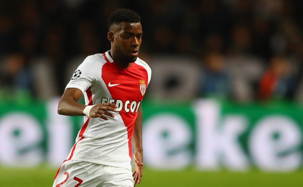 MONACO - MAY 03: Thomas Lemar of Monaco during the UEFA Champions League Semi Final first leg match between AS Monaco v Juventus at Stade Louis II on May 3, 2017 in Monaco, Monaco. (Photo by Michael Steele/Getty Images)