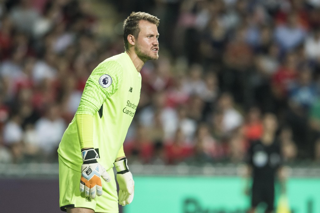 HONG KONG, HONG KONG - JULY 19: Liverpool FC goalkeeper Simon Mignolet reacts during the Premier League Asia Trophy match between Liverpool FC and Crystal Palace at Hong Kong Stadium on July 19, 2017 in Hong Kong, Hong Kong. (Photo by Victor Fraile/Getty Images)