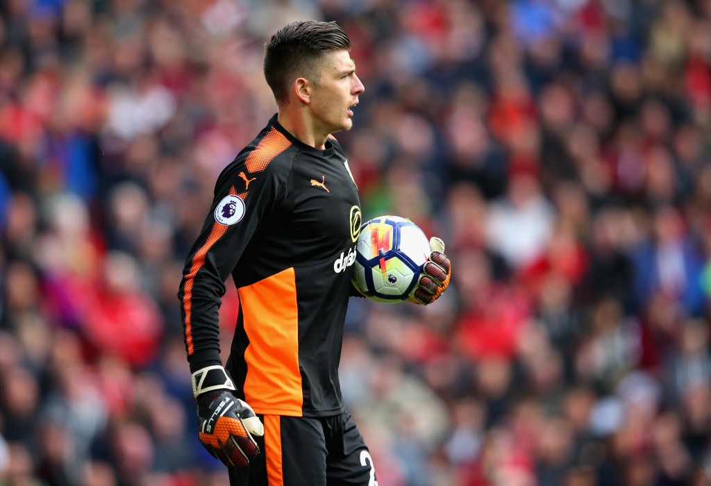 LIVERPOOL, ENGLAND - SEPTEMBER 16: Nick Pope of Burnley looks on during the Premier League match between Liverpool and Burnley at Anfield on September 16, 2017 in Liverpool, England. (Photo by Alex Livesey/Getty Images)